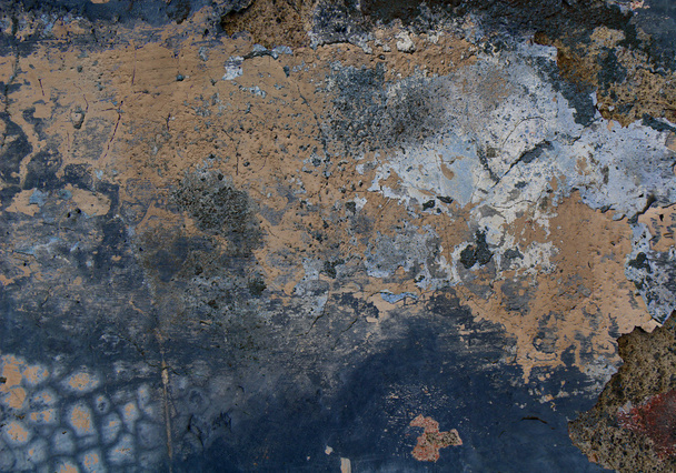 Abstract shabby cracked paint texture, grungy wall background - Fotoğraf, Görsel