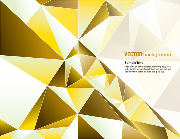 抽象的な背景が黄色多角形 - ベクター画像