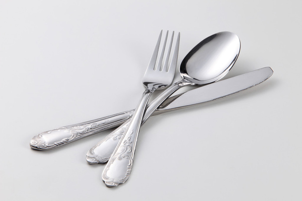 Knife, fork and spoon - Foto, imagen