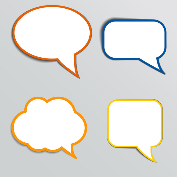 Stickers in form of speech bubbles. - Vector, Image
