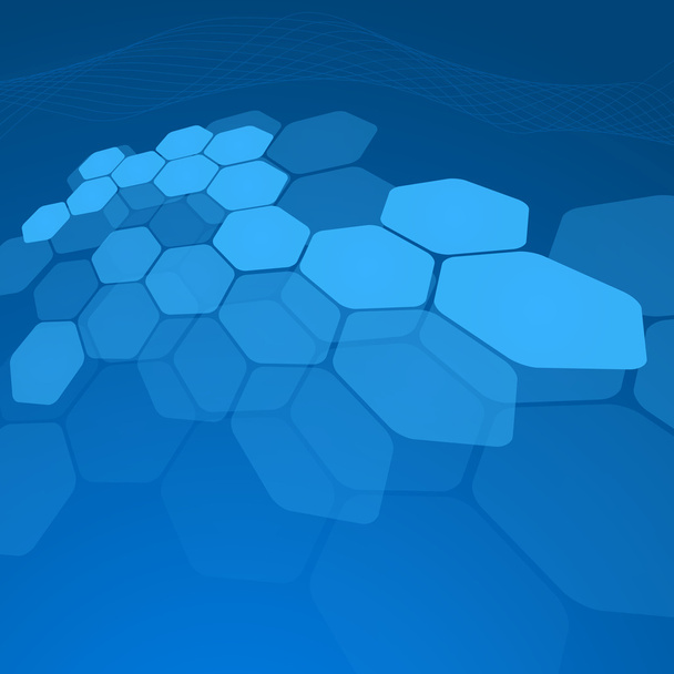 Abstract blue background hexagon. Vector - Вектор, зображення