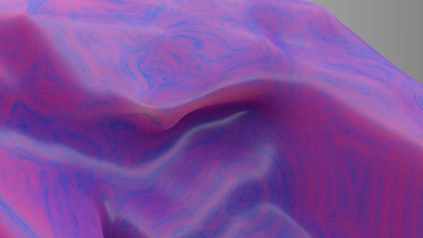 Roze en paars Organisch Pop Object Oppervlak Levensechte Verf Rubber Textuur Elegante Moderne 3D Rendering Abstract Achtergrond Hoogwaardige 3D illustratie - Foto, afbeelding