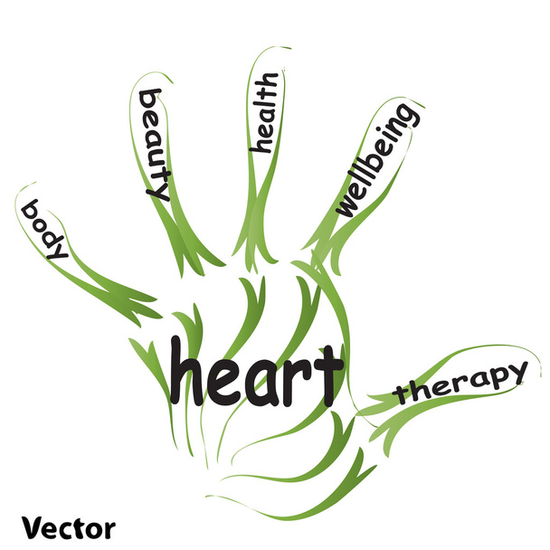 de concepttekst van gezondheid - Vector, afbeelding