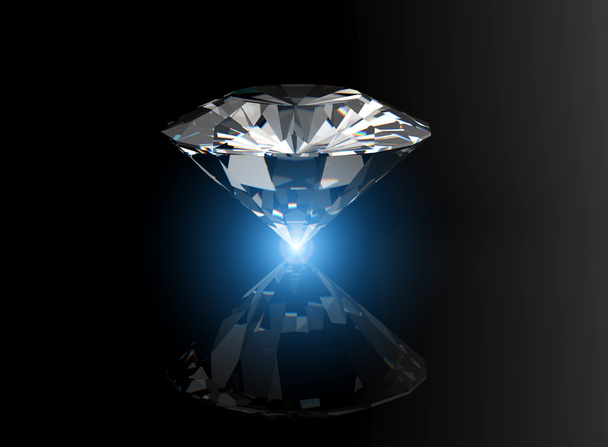  brilliant cut diamond perspective  - Photo, Image