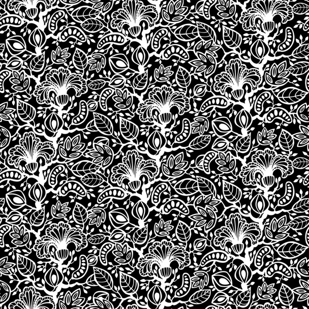 Pattern with fantasy flowers - Vektor, kép