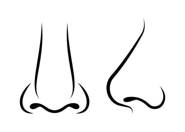 Nasenlinien-Symbol isoliert auf weißem Hintergrund. - Vektor, Bild