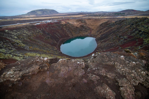 Kerid Volcanic Crater in Iceland - Photo, Image