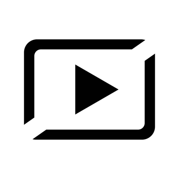 autoplay pictogram logo vector ontwerp template - Vector, afbeelding