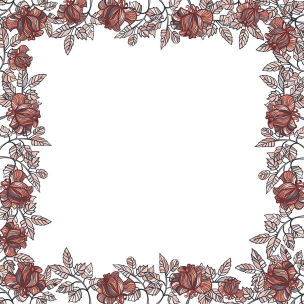 Floral background with roses. - Vecteur, image
