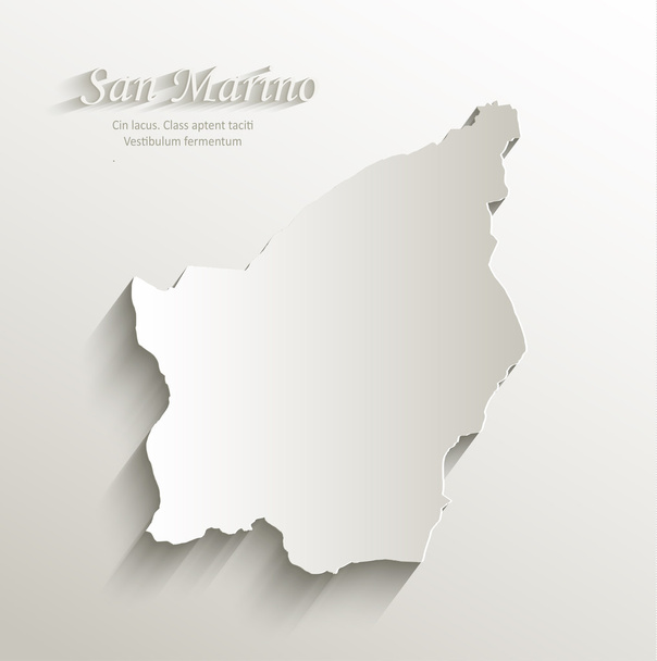 San Marino harita kart kağıt 3d doğal vektör - Vektör, Görsel