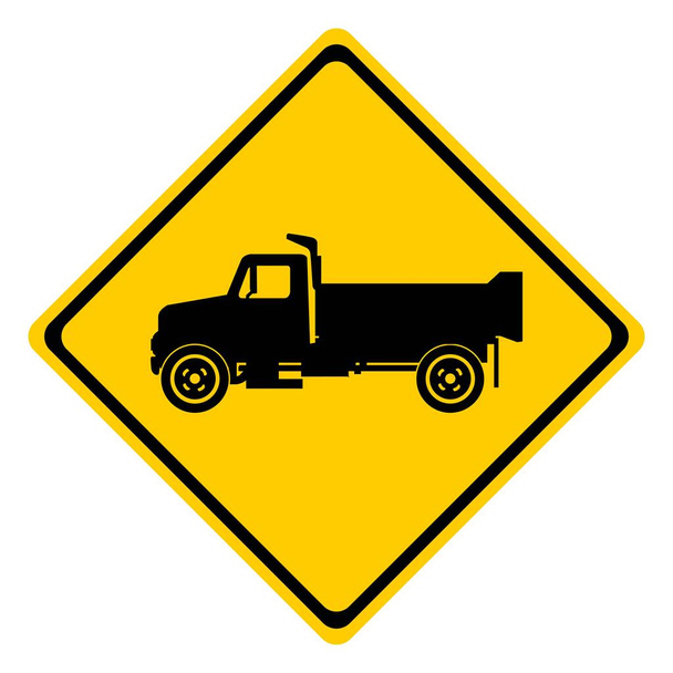 дорожній знак Попередження Знак Вантажівка Дорога, Векторні ілюстрації - Вектор, зображення