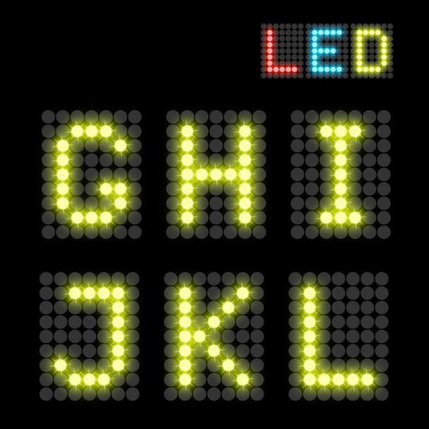 LED font - Vector, Image