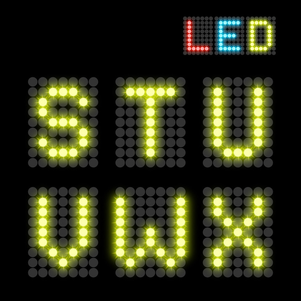 led lettertype - Vector, afbeelding