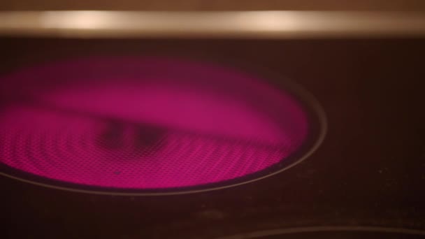 close up of ceramic black induction stove, - Záběry, video