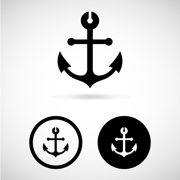 Anchor icon great for any use. Vector EPS10. - Vektör, Görsel