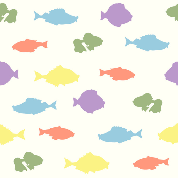 魚とのシームレスなパターン ベクトル - ベクター画像
