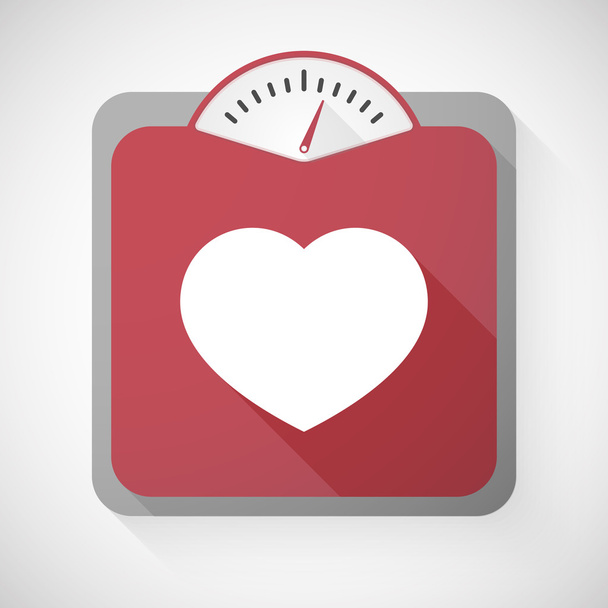 Weight scale with a heart - Vector, Image