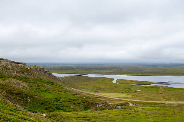 Mjoifjordur αγροτικό τοπίο, ανατολική Ισλανδία. Ισλανδική άποψη - Φωτογραφία, εικόνα