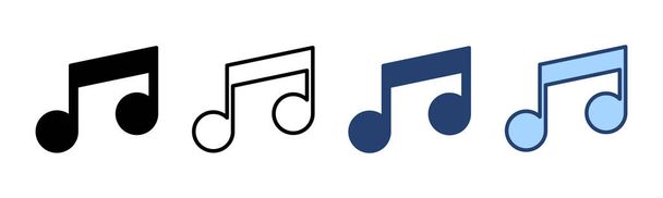 Icono de música vector. nota música signo y símbolo - Vector, Imagen