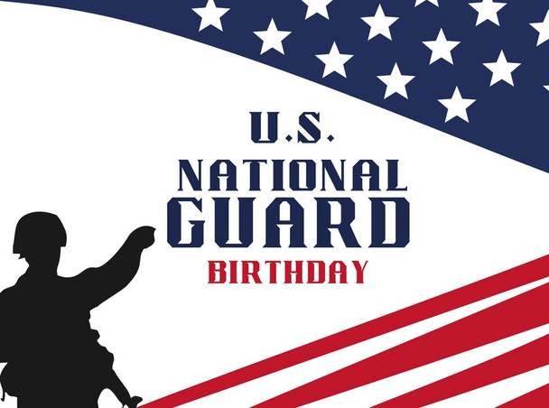 С Днем рождения Национальной гвардии США  - Вектор,изображение