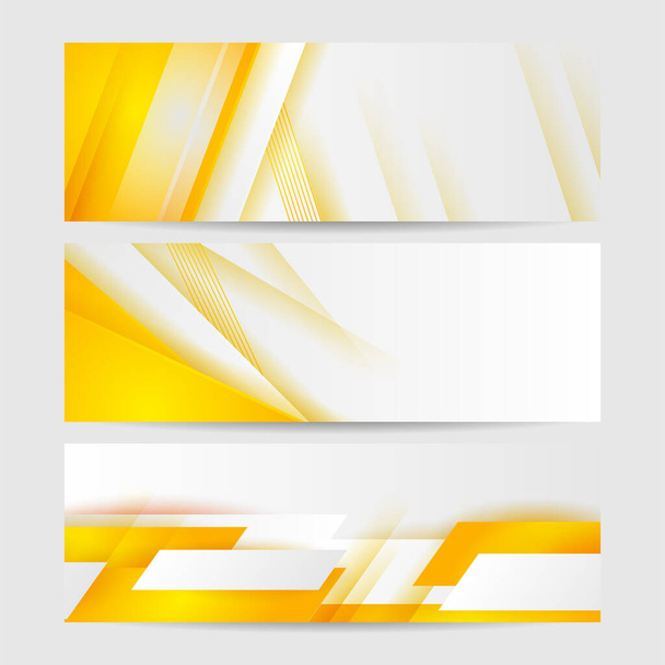 Modern orange yellow white abstract presentation background with stripes lines - Vector, Image