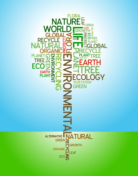 Ecología - cartel ambiental
 - Vector, Imagen