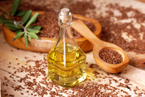 essential oil linseed - Zdjęcie, obraz
