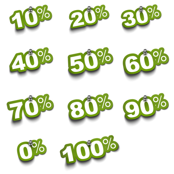 Set of percentage stickers - Photo, Image