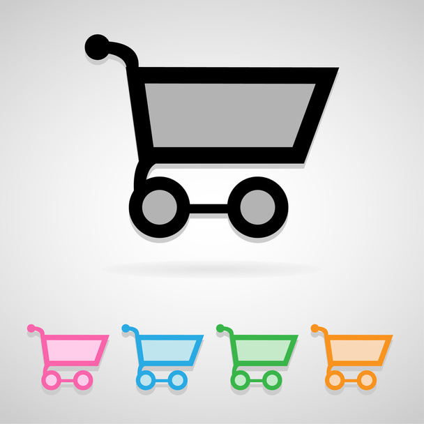 Shopping Cart pictogram geweldig voor elk gebruik. Vector Eps10. - Vector, afbeelding