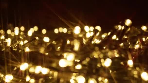 Brillante intermitente luces de Navidad de fondo .  - Imágenes, Vídeo