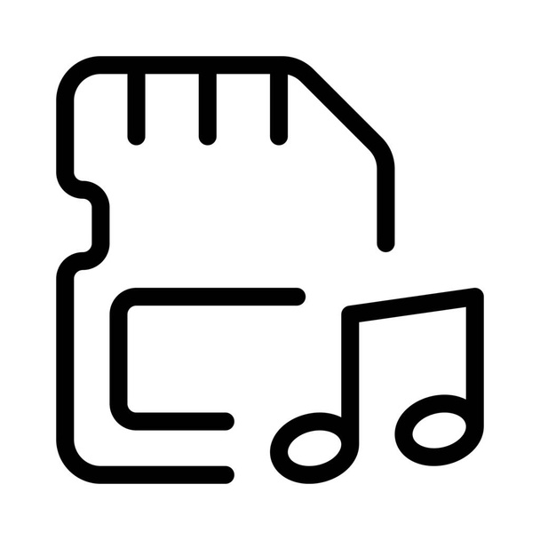 Store and play music files on SD card. - Vector, Image