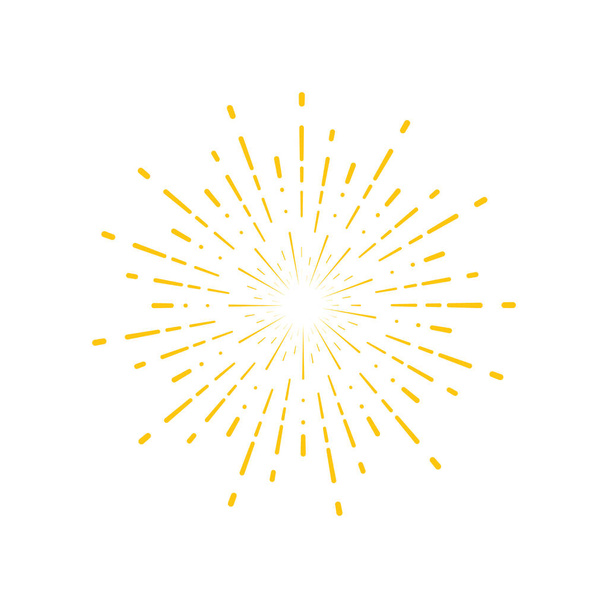 Sparkling Firework illustration template vector flat design - Vector, Image
