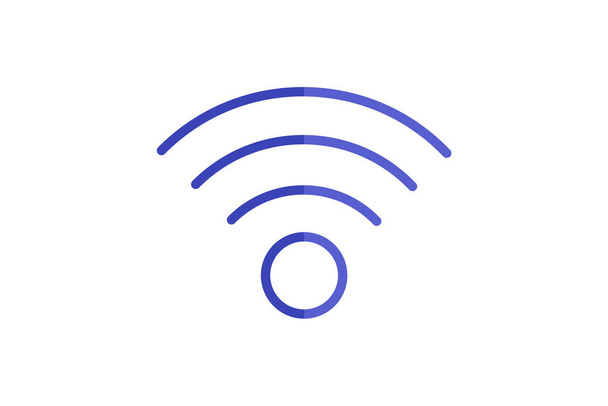 Беспроводной интернет, Wi-Fi подключение, доступ в сеть, плоский иконка цвета, пиксель идеальный значок - Вектор,изображение