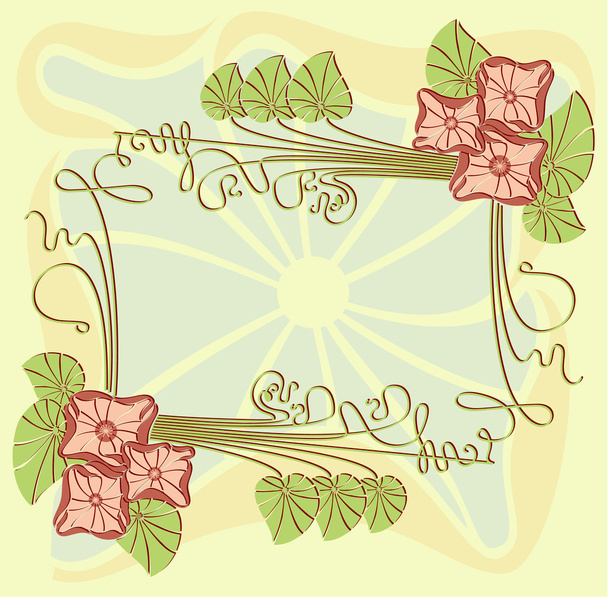 Vector floral frame - Wektor, obraz