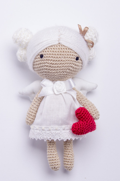 knitted toy girl from yarn - Photo, Image