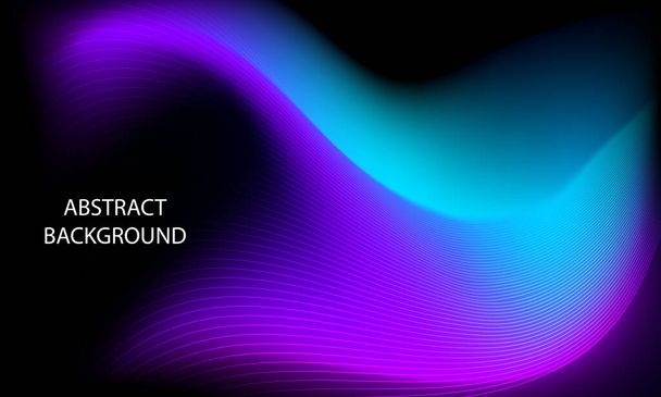 Abstract background with blue and purple wavy lines. Vector illustration - Vector, Image