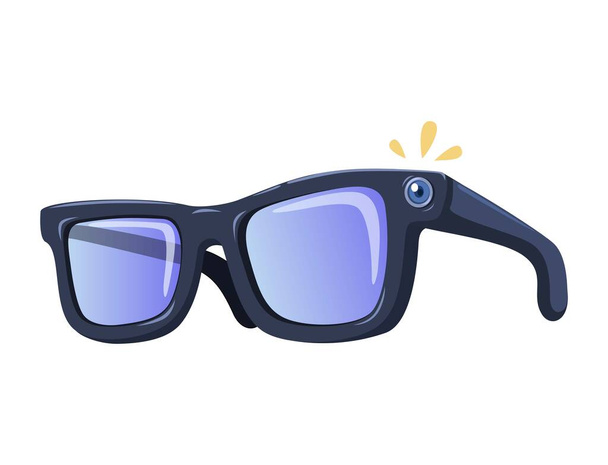 Smart Glasses Camera Gadget Tecnologia Illustrazione del fumetto Vettore - Vettoriali, immagini