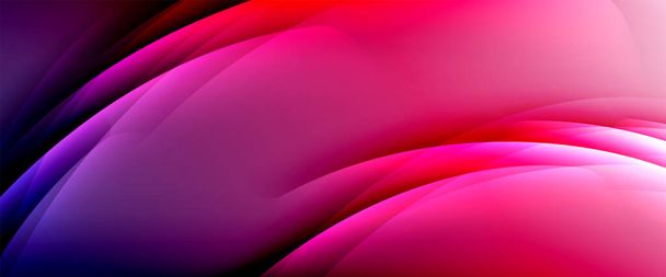 Динамічні потокові хвилі на градієнтному кольоровому фоні. Векторні ілюстрації Для шпалер, Банер, Тло, Картка, Книжкова ілюстрація, цільова сторінка - Вектор, зображення