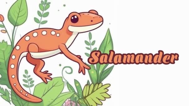 Opetuksellinen animaatio johdatus eläinten nimiin, videoeläinten 4k resoluutio. - Materiaali, video