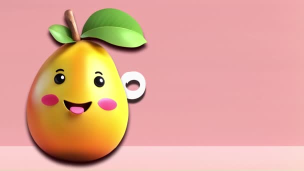 Video z animace hroznů, představení ovocných jmen pro děti s rozlišením 4K. - Záběry, video