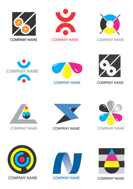 Company_logos_print_design - Wektor, obraz