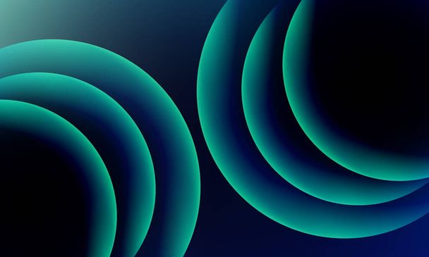 Fondo tridimensional círculo azul oscuro, superpuesto - Vector, Imagen
