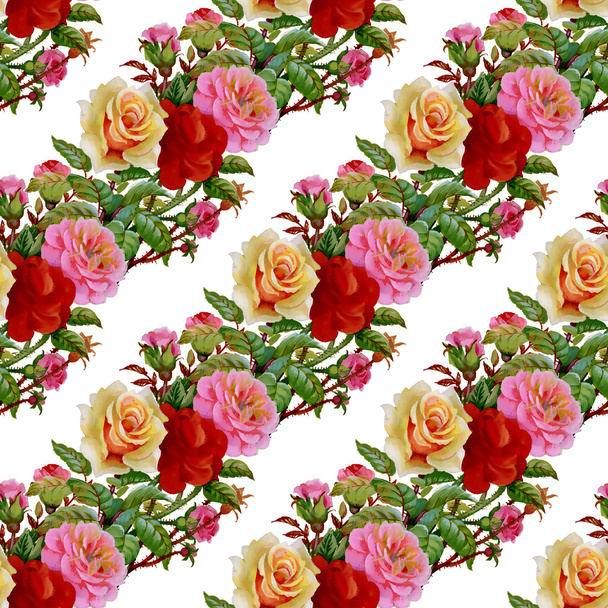 Roses floral pattern - Фото, изображение