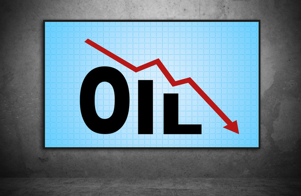 falling oil chart - Photo, Image