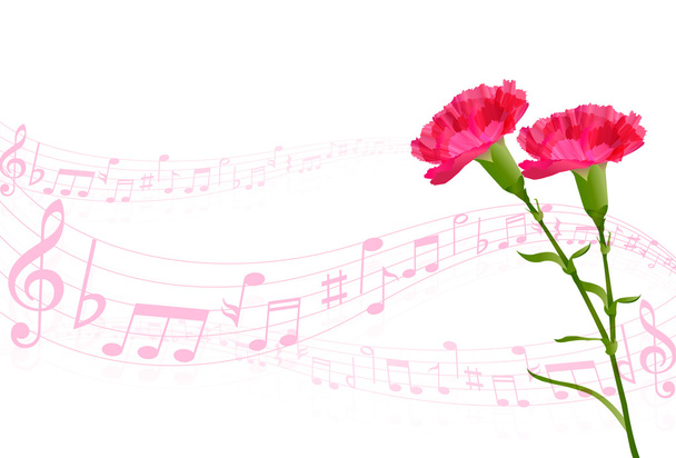 Carnation Mother's Day background - Wektor, obraz