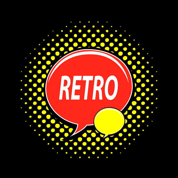 glanzende retro tekstballonnen - Vector, afbeelding
