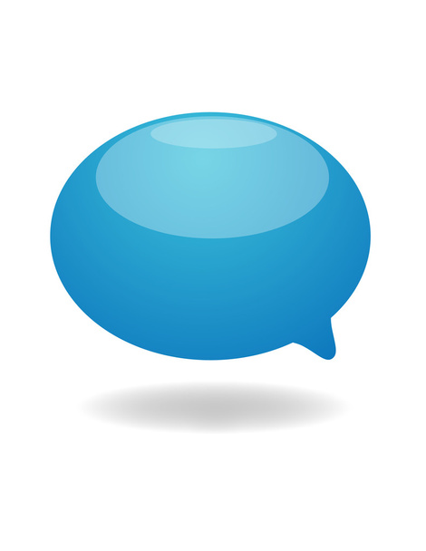 Glossy Single Chat Bubble - Vector, Image