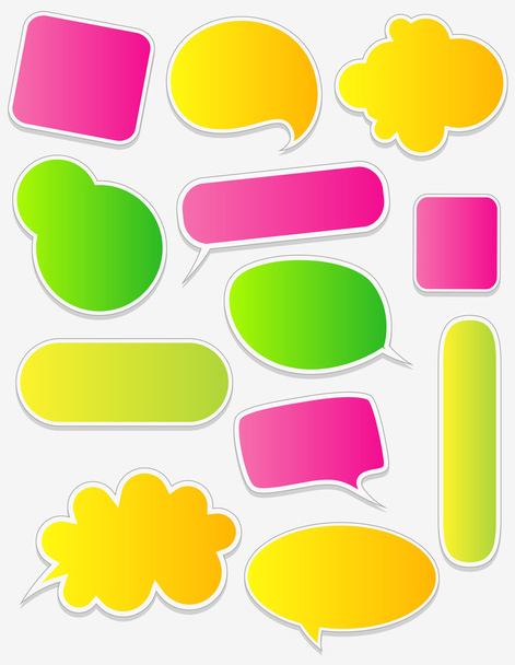 Fancy Sticky Dialogue Bubbles - Vector, Image