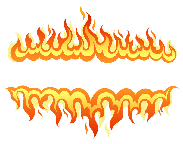 Огонь на белом фоне
 - Вектор,изображение