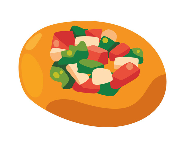 chile food traditional illustration design - Vector, Image